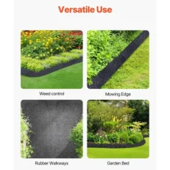 Gummi Mulch Rulle, Landskabspleje 4 ruller, 120 x 4,5-tommers Gummi Mulch Mat