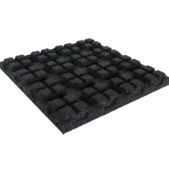 Gummiflise 55 mm - 50 x 50 cm - Sort