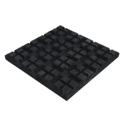 Gummiflise med EPDM-toplag 45 mm - 50 x 50 cm - Sort