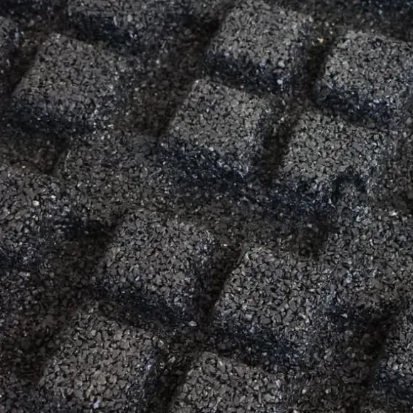 Gummiflise med EPDM-toplag 45 mm - 50 x 50 cm - Sort
