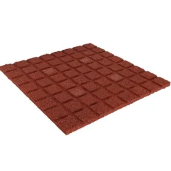 Gummiflise 20mm - 50x50 cm - Rød
