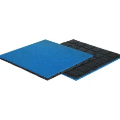 Gummiflise 45mm Blå - 50x50cm - hulmontering
