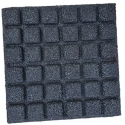Gummiflise 45mm Blå - 50x50cm - hulmontering