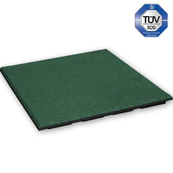 Gummifliser 30 mm - 1 m2 (4 fliser à 50 x 50 cm) - Grøn
