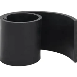 Gummikant til sneplov - Støjsvag og holdbar | Størrelse: 80x15x1 cm | Farve: Sort