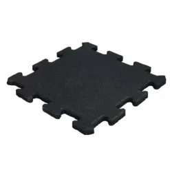 Gummi-puslespilflise med EPDM-toplag 25 mm - Sort (RAL 9004) - Cfl-S1 - Midterstykke