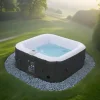 GURU Oppustelig Whirlpool Rome – 2400W | 208x208x65 cm | Til 6 personer (4 voksne + 2 børn) | 130 massagedyser | Opvarmes op til 40°C | Indendørs og u | CDON