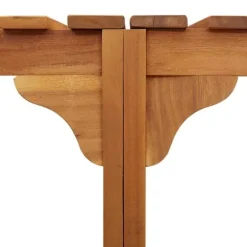 Halvrund udendørs badetub omkreds i solid akacietræ | Størrelse: 252 x 112 x 55.5 cm | Farve: Brun