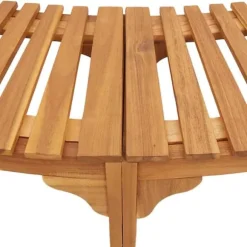 Halvrund udendørs badetub omkreds i solid akacietræ | Størrelse: 252 x 112 x 55.5 cm | Farve: Brun