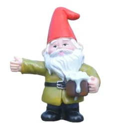 Harpiks Øl Dværg Skulptur Havedekoration Havegnome Statue Dekor til Have Skrivebord Plante