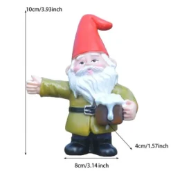 Harpiks Øl Dværg Skulptur Havedekoration Havegnome Statue Dekor til Have Skrivebord Plante