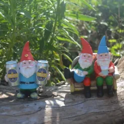 Harpiks Øl Dværg Skulptur Havedekoration Havegnome Statue Dekor til Have Skrivebord Plante