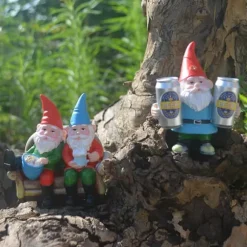 Harpiks Øl Dværg Skulptur Havedekoration Havegnome Statue Dekor til Have Skrivebord Plante