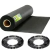 Have agrotekstil 1 m x 75 m + 100 Plonos stifter - sort