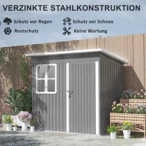 Have Skur, 221x133x190 cm, Mørkegrå