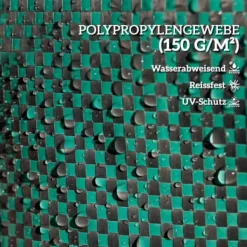 Haveaffaldspose, Kapacitet 272 Liter, Dimensioner Ø67 x 76 cm, Forstærkede Håndtag, Rivestærk, Vandafvisende