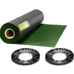 Haveagrotekstil 1,6 m x 100 m 90 g/m2 + 100 Plonos-nåle - sort og grøn