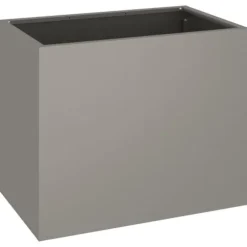 Haveblomsterkrukke i stål - Vejrbestandig | Størrelse: 50x32x40 cm | Farve: Brun