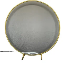 Havebryllup Bryllupsmetalstand, Cirkulært Bue Design, Dekoration til Flere Anledninger, 2m(78,7in), Guld