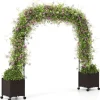 Havebue Espalier, 202x40x288 cm, Sort og Brun