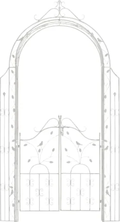 Havebue med gate - klatrehjælp - holdbart jerndesign