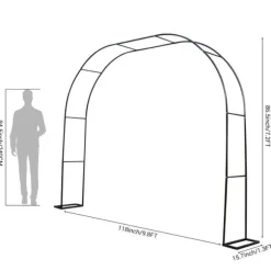 Havebue, Metal Design, Alsidig til Begivenheder,XS（gammel）, sort