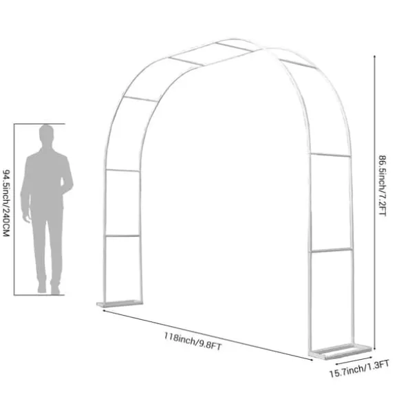 Havebue, Metal Design, Alsidig til Begivenheder,XS(gammel), HVID