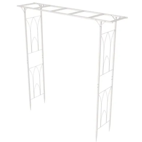 Havebue, Metal Jern, Nem Samling,81.1x16.1x81.8 tommer, HVID