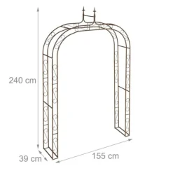 Havebue, Metal, 240x155x39 cm, Brun