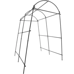 Havebue Trellis, Holdbar Stål Konstruktion, Understøtter Klatreplanter,sort