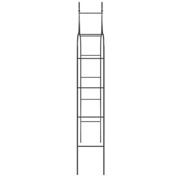 Havebuer 2 stk. - Romantisk havebue i pulverlakeret stål | Størrelse: 120x38x260 cm | Farve: Sort