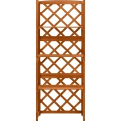 Havebuer, espalierer & pergolaer - Living espalier med hylder 55x30x140 cm massivt grantræ