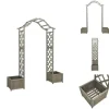 Havebuer, espalierer & pergolaer - Living havepergola med plantekasse massivt fyrretræ grå