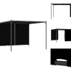 Havebuer, espalierer & pergolaer - Living pergola tilbagetrækkeligt tag 3x3 m antracitgrå