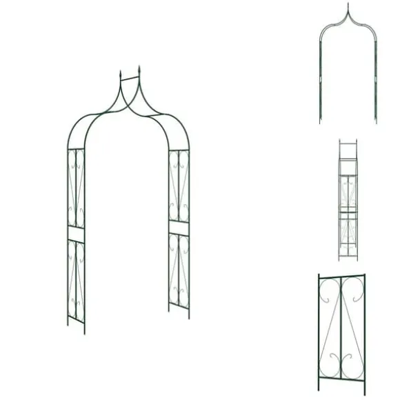 Havebuer, espalierer & pergolaer - Living havebue 120x38x258 cm jern mørkegrøn