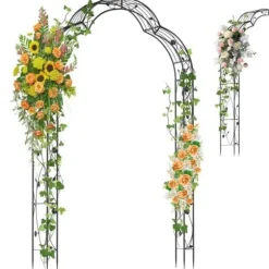 Havebuer, 150x39x250 cm, Sort