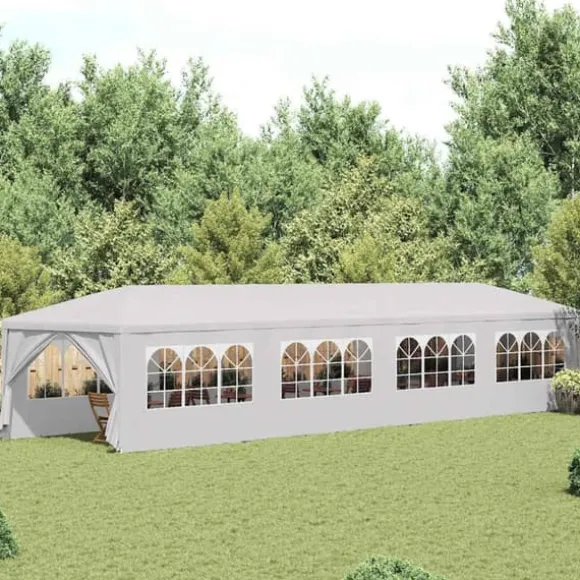 Havefesttelt 3x12 m - Hvid UV-resistent og vandafvisende | Størrelse: 3 x 12 m