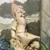Havefigur dværg med trillebør håndlavet af beton