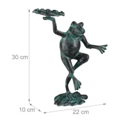 Havefigur, Frø, 30x22x10 cm, Grøn