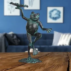 Havefigur, Frø, 30x22x10 cm, Grøn