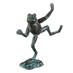 Havefigur, Frøfigur, 30x22x10 cm, Grøn