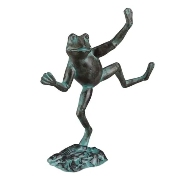 Havefigur, Frøfigur, 30x22x10 cm, Grøn