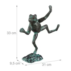 Havefigur, Frøfigur, 30x22x10 cm, Grøn