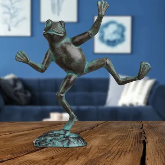Havefigur, Frøfigur, 30x22x10 cm, Grøn