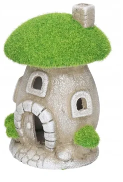 HAVEFIGUR HUS SVAMP KERAMISK LED
