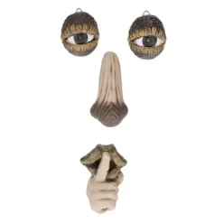 Havefigur, Hviskende Træansigt, Polyresin, Beige