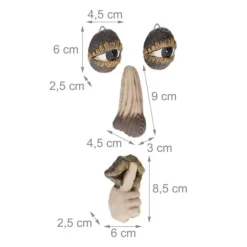Havefigur, Hviskende Træansigt, Polyresin, Beige