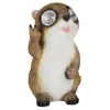 Havefigur, Marmot Solcelledrevet Havestatue, 23x13x13 cm, Beige