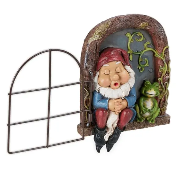 Havefigur Nisse Dekoration, 17x12x4.5 cm, Flerfarvet