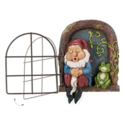 Havefigur Nisse Dekoration, 17x12x4.5 cm, Flerfarvet